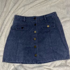 Dark Blue Denim Skirt